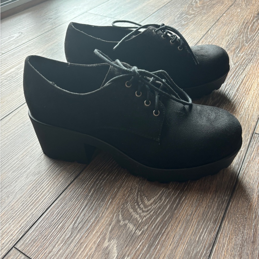 Soda Suede Black Heel Boots